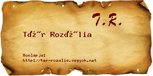 Tér Rozália névjegykártya