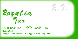 rozalia ter business card